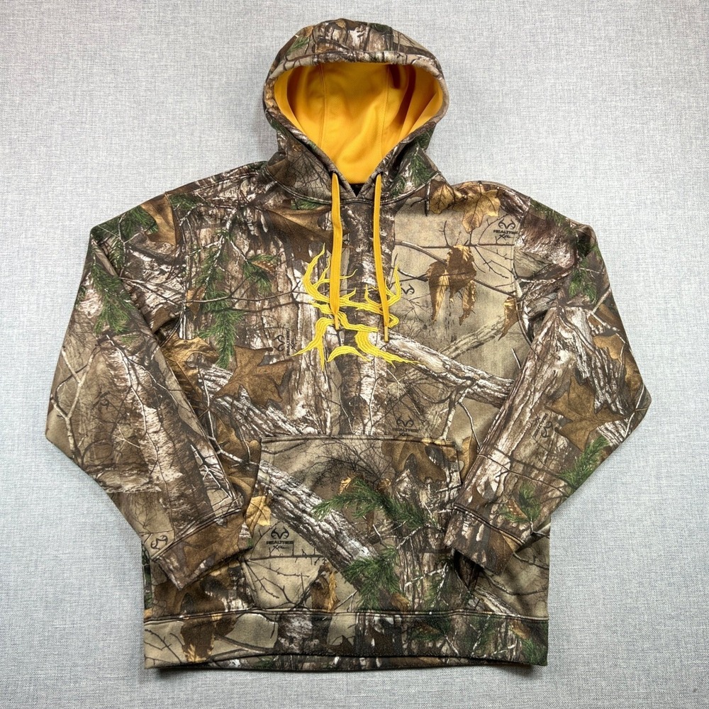 Bushmaster Realtree Camo Hoodie Sweatshirt Mens Medium Hunting Outdoor Brown